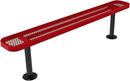 Coated Outdoor Furniture Heavy-Duty Outdoor Bench Thermoplastic Coated, Expanded Metal, Commercial-Grade Seating, Made in America (Surface Without Back, 6 Ft, Textured Red) by GreenHaven Gardens