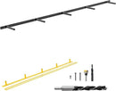 69'' Heavy-Duty Floating Shelf Bracket, Hidden Shelf Bracket for Fireplace and Shelves, if Installed on Studs, max-Load of 210 pounds, Hidden Bracket 69 inches, (with Premium Build kit) by CozyNest Decor