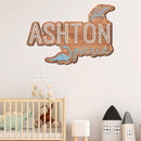 Personalized Wooden Baby Name Sign for Nursery, Dinosaur Nursery Decor for Kids ROM, Name Sign for Boys, Door Hanging Gift/4 by TinyTreasures Baby Boutique