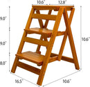 Wooden Step Stool for Adults/Folding stools Wood Step Ladder/Lightweight Step Stool/Folding Step Stool, Portable Ladder, Anti-Slip Ladder,high Chair,Step Chair by TinyTreasures Baby Boutique