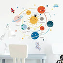 Quanhaigou 3D Solar Space Wall Decals Stickers Wall Murals Wallpaper Decor for Home Floor Living Room (Solar System) by CozyNest Decor