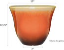 Classic Home and Garden Honeysuckle Resin Flower Pot Planter, Tequila Sunrise, 15" by GreenHaven Gardens
