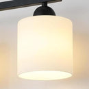 Milk Glass Vanity Lights for Bathroom, 3 Light Matte Black Bathroom Light Fixtures Over Mirror, Ceramic E26 Sockets Wall Mounted by CozyNest Decor