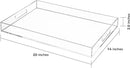 Clear Rectangular 14x20 Inches Acrylic Ottoman Tray Decorative Serving Tray with Cutout Handles Organizer Tray on Coffee Table Countertop Big Breakfast Bed Tray Living Room Appetizer Serving Food by CozyNest Decor