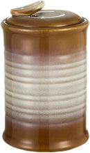 Nihow Ceramic Food Storage Jar: 22 FL OZ Container with Air Tight Ceramic Lid for Coffee/Salt/Peper/Tea/Sugar/Spice - Seal Damp-proof Canisters Sets for The Kitchen - Piece of 1 (Brown) by CozyNest Decor