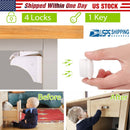 4Pcs Magnetic Cabinet Locks Child Safety Drawer Locks Adhesive Baby Proof Cabinets Latches Kit