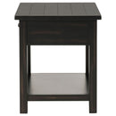 Payne 1-drawer Wood End Table with Shelf Distressed Java