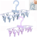 Clothes Drying Racks 2 Pack Small Folding Portable Underwear Hangers with Clips Socks 12 Clips 360° Rotatable Hook for Drying Towels Bras Baby Clothes Gloves Plast by TinyTreasures Baby Boutique