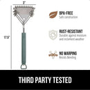 GORILLA GRIP Heavy Duty No Bristle Triple Helix Grill Brush with Scraper for Outdoor Grills, Safe Steam Cleaning, Oversized Comfortable Handle Grip with Bottle Opener, BBQ Tools, 17.5 Inch, Green by GreenHaven Gardens