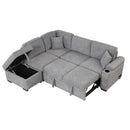 Sleeper Sofa Bed, 2 In 1 Pull Out Sofa Bed L Shape Couch With Storage Ottoman For Living Room, Bedroom Couch And Small Apartment by HouseOfZazla