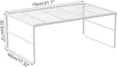 Kitchen Cabinet Storage Shelf Stackable Wire Spice Rack Organizer Heavy Duty Space Saver for Bathroom Bedroom Closet Laundry Room Office Countertop - White, Pack 1 by CozyNest Decor