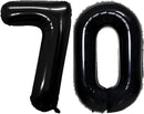 GOER Number 70 Balloons for 70th Birthday Party Decorations,42 Inch Jumbo Foil Helium Balloons for 70th Anniversary (Black) by TinyTreasures Baby Boutique