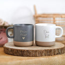 Personalized Ceramic Dad Coffee Mug, Customized Mugs with Name & Logo for Family, Men Women, Engraved 12 Oz Tea Cup for Travel, Microwave Dishwasher, Unique Design Bithday Gifts for Teacher by TinyTreasures Baby Boutique