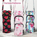 Betsey Johnson Insulated Water Bottle Pouch Holder Carrier Crossbag with Adjustable Shoulder Strap - Lightweight Polyester Accessories with Pockets Good for Hiking Sports by TinyTreasures Baby Boutique