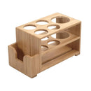 Enlarged Bamboo Electric Toothbrush & Toothpaste Holder | Multi-Slot Bathroom Vanity Organizer with Drainage by MobilevisionUS