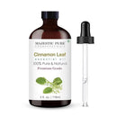 Majestic Pure Cinnamon Essential Oil with Glass Dropper - Huge 4 Fl Oz - 100% Pure and Natural Cinnamon Oil - Premium Grade Essential Oils for Diffuser, Aromatherapy, Soap and Candle Making by CozyNest Decor