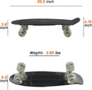 Skateboards Complete 22 Inch Mini Cruiser Retro Skateboard for Kids Boys Youths Beginners by TinyTreasures Baby Boutique