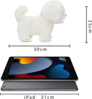 Plush Interactive Maltese Simulation Dog- Puppy Dog Toy for Kids-with Walking, Barking, Wagging Tail & Talking- Robotic Present Pet Toy for Toddler Kids Girls Boys by TinyTreasures Baby Boutique