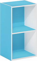 Furinno Luder Bookcase / Book / Storage, 2-Tier Cube, Light Blue/White by TinyTreasures Baby Boutique