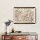 Vintage Map of Pennsylvania 1893