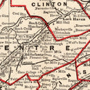Vintage Map of Pennsylvania 1893