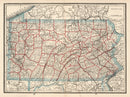 Vintage Map of Pennsylvania 1893
