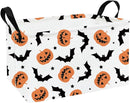 FANKANG Storage Bins,Halloween Nursery Hamper Canvas Laundry Basket Foldable with Waterproof PE Coating Storage Baskets for Boys and Girls, Office, Bedroom, Clothes,Toys(Rec-Halloween Pumpkin Bat by TinyTreasures Baby Boutique
