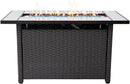 Tirana Propane Fire Pit Table 45" Outdoor Firepit 50,000 BTU Firepits for Outside with Lava Rocks and Removable Lid Metal Fire Pit Outdoor Fireplace Propane Fire Pits for Outside CSA Certified by GreenHaven Gardens
