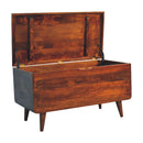 Solid Wood Curved Chestnut Blanket Box