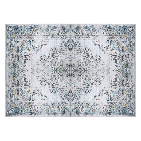 6x9FT VintageÊArea Rug Modern Non Slip Carpet Boho Low Pile Soft Rug Waterproof Machine Washable Rug for Living Room BedroomÊKitchen Dining Room Under