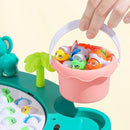 Fishing Game Toy Set, Kids Play Table w/Rotating Board, 45 Fishes & 4 Fishing Poles, Gifts for Children, Boys & Girls Aged 3 4 5 6+ (Upgraded Ver.) by TinyTreasures Baby Boutique