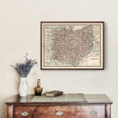 Vintage Map of Ohio 1893
