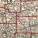Vintage Map of Ohio 1893