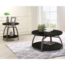 Starrett - 2 Piece Round Coffee Table Set - Charcoal by HouseOfZazla