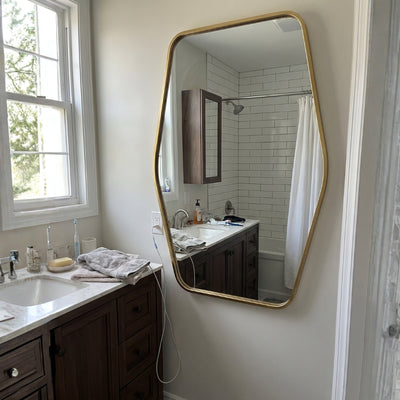 Hexagonal Bathroom Mirror