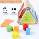 Shape Discovery Plug-in Box | Beech Wooden Shape Sorter Toy with 6 Puzzles | Montessori Learning for Toddlers 18+ Months by TinyTreasures Baby Boutique