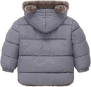 Infant Baby Winter Coat Bear Hooded Jacket Warm Fleece Snowsuit Windproof Outerwear for Toddler Boy Girl 9M-4T by TinyTreasures Baby Boutique