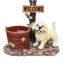 Labrador Puppy Solar Planter Garden Statue by HouseOfZazla