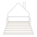 Elegant Floor Bed With House Shaped Headboard by HouseOfZazla