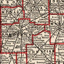 Vintage Map of Illinois 1893