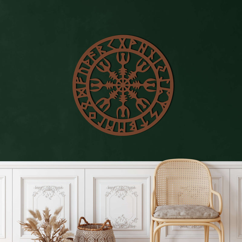 Viking Compass Metal Wall Art