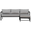 U_style Outdoor L-Shaped Sofa with Iron Frame and Ultra-Thick Cushions