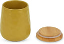 DII Kitchen Accessories Collection, Textured Matte Ceramic Canister Set, Lemongrass, Dimple, 2 Piece by CozyNest Decor