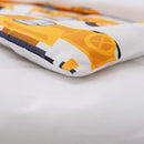 NTBED 4 Pieces Construction Toddler Bedding Set for Baby Boys, Truck Vehicles Excavator Cars Printed, Includes Comforter, Flat Sheet, Fitted Sheet and Pillowcase,White by TinyTreasures Baby Boutique