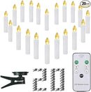 20 PCS Flickering Flameless Window Candle LED Christmas Tree Candle Lights Warm White Battery Operated Electric Taper Candles with Remote Perfect Timer for Home Garden Wedding Parties Decor by GreenHaven Gardens