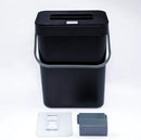 Compost Bin for Kitchen Countertop Under Sink,Bathroom Hanging Small Trash Can with Lid,Mountable Food Waste Bucket,1.3 Gal/5 L Series,Black by GreenHaven Gardens