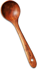 Wooden Spoons for Cooking, 1 Pcs Natural Teak Wooden Cooking Spoons for Non-Stick by CozyNest Decor