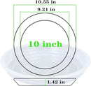 Plant Saucer 2 Pack of 10 inch, Clear Plastic Flower Plant Pot Saucer, Heavy Duty Plant Drip Trays Saucers for Indoor, Plant Water Tray for Planters by GreenHaven Gardens