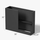 Stoog 38" Metal Tall Rectangular Planter - All-Weather Planter Box for Indoor/Outdoor Use, with Removable Insert Shelf, and Modern Design for Plants, Flowers, Garden, Black by GreenHaven Gardens