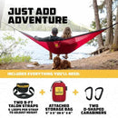 Wise Owl Outfitters Camping Hammock – 500lbs Portable Hammock with Tree Straps - Travel, Backpacking, Hiking, Outdoors Camping Gear - Single or Double by GreenHaven Gardens